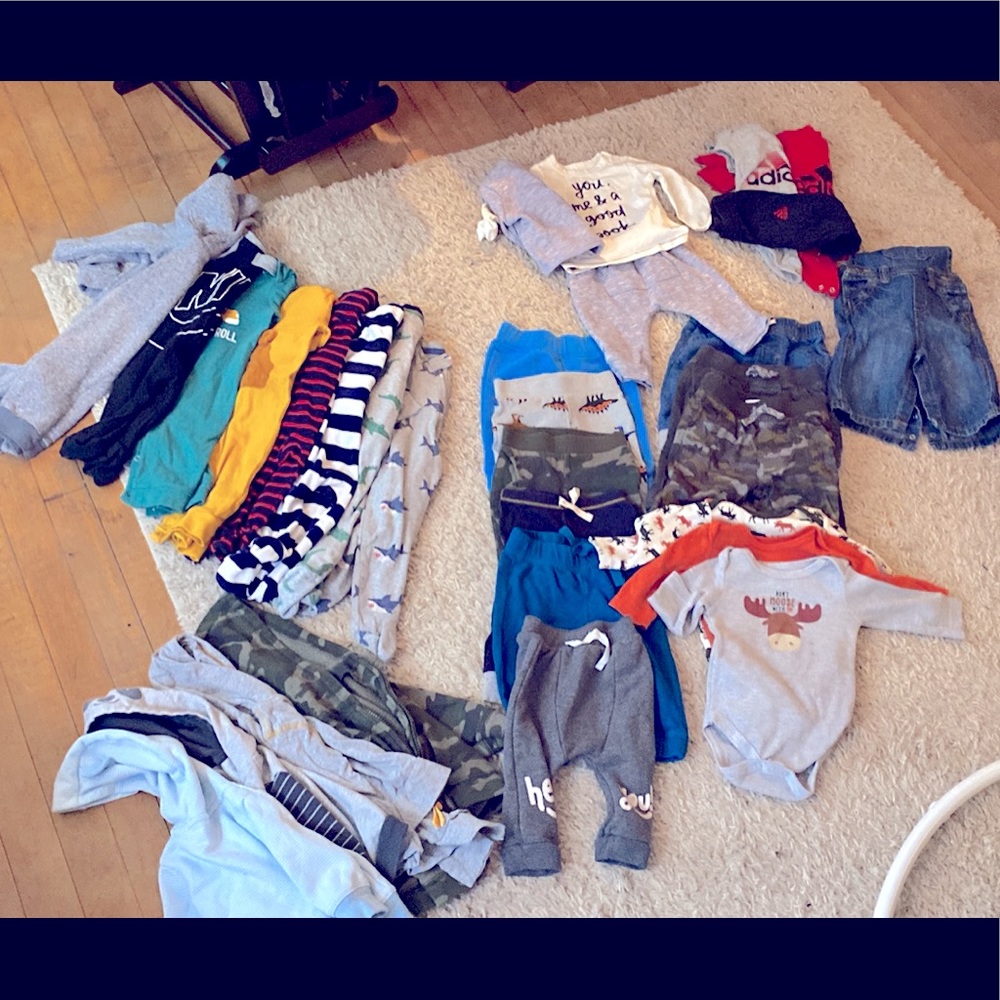 Baby boy clothing / some neutrals like new , Sfpf home !!!